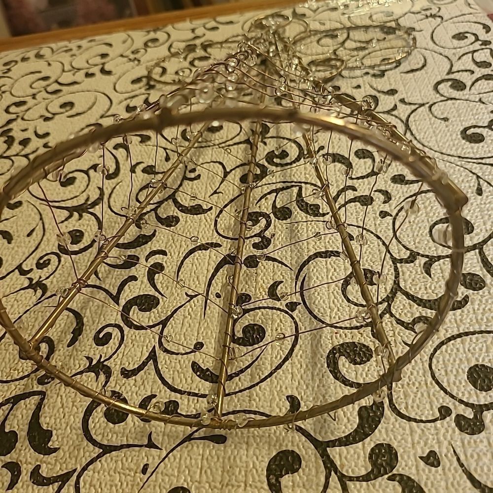 Wire Beaded Angel Tree Topper - Picture 4 of 7